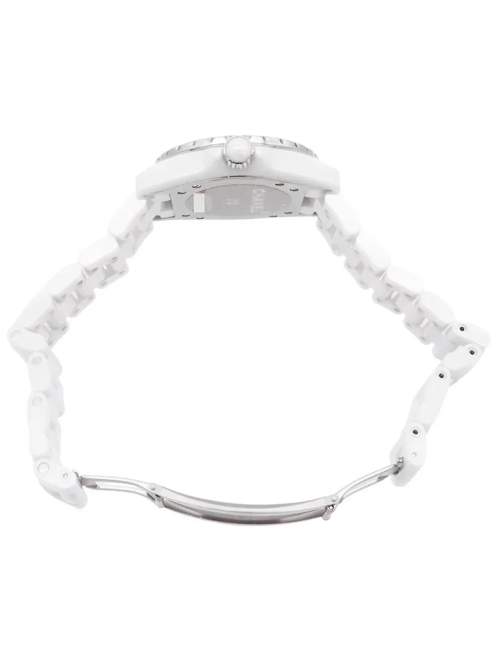 Chanel White Ceramic SS Blue Light 38 World Limited Book Card Watch Automatic